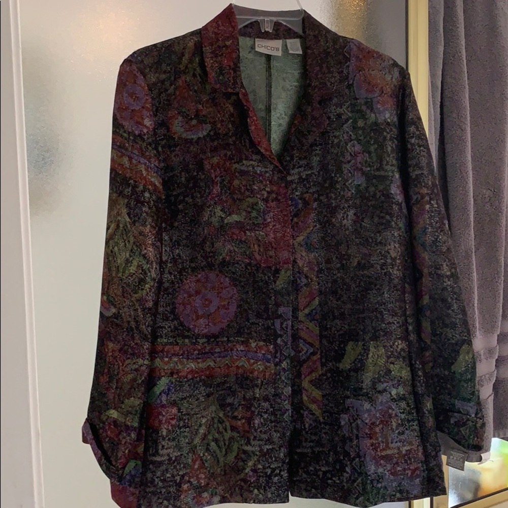 Chico’s rayon multicolored jacket